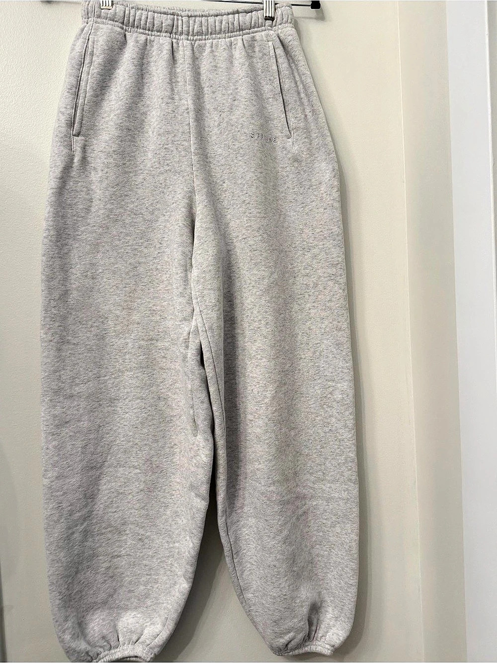 OFFLINE by Aerie fleece jogger pants Gray XXS Petite with Pockets